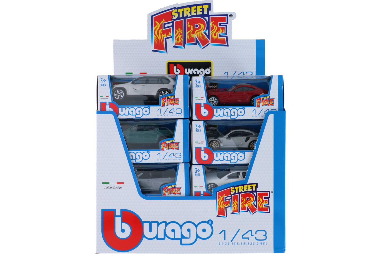 Model auto, BURAGO, diecast, 24 assorti, Streetfire 2