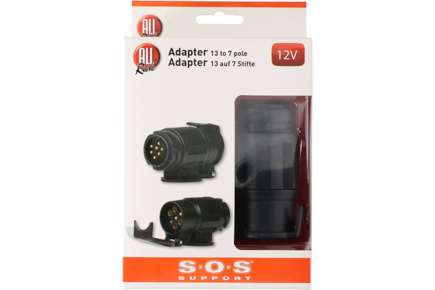Adapter, ALLRIDE SOS support, 13/7 P, 12V 2