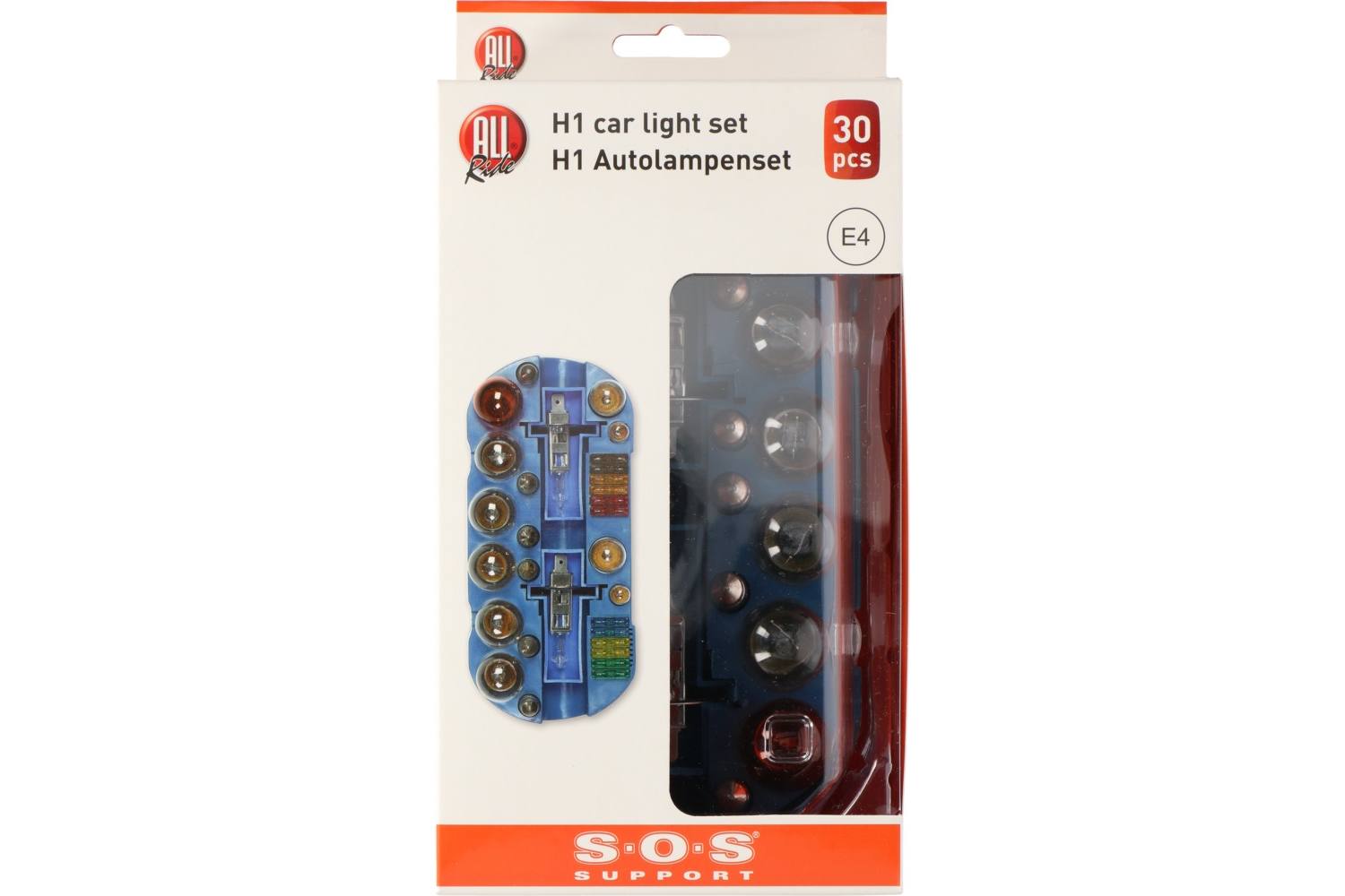 Autolamp set, ALLRIDE, SOS support, H1, 30 stuks 2