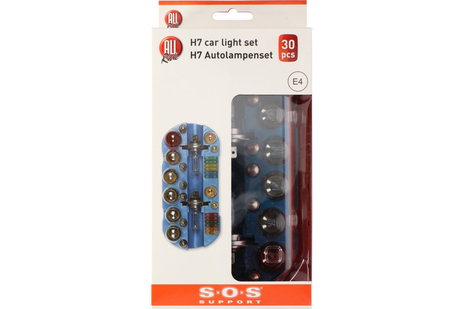 Autolamp set, ALLRIDE, SOS support, H7, 30 stuks 2