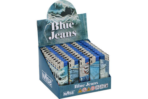 Aansteker, TobaliQ, blue jeans, elektrisch 1