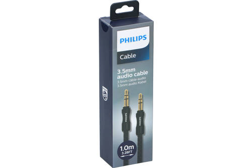 Audiokabel, Philips, 3,5mm, 100cm, zwart 1