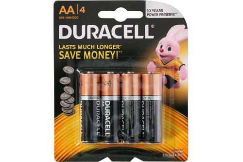 Batterij, Duracell Plus Power, AA, 4 stuks, LR06 / MN1500 1