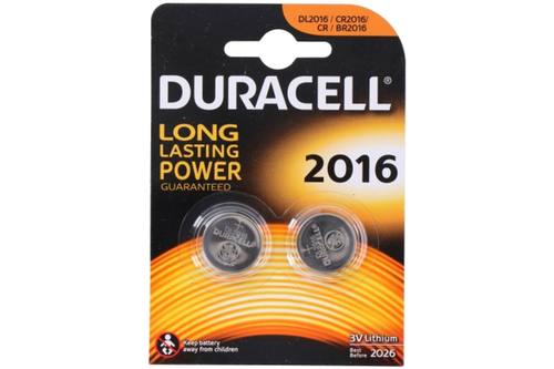 Batterij, Duracell, 2016, 2 stuks, DL2016 / CR2016 / CR / BR2016 1