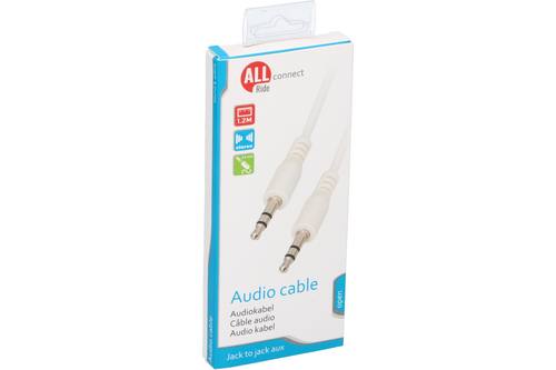 Audiokabel, ALLRIDE Connect, 3,5mm, 120cm, wit 1